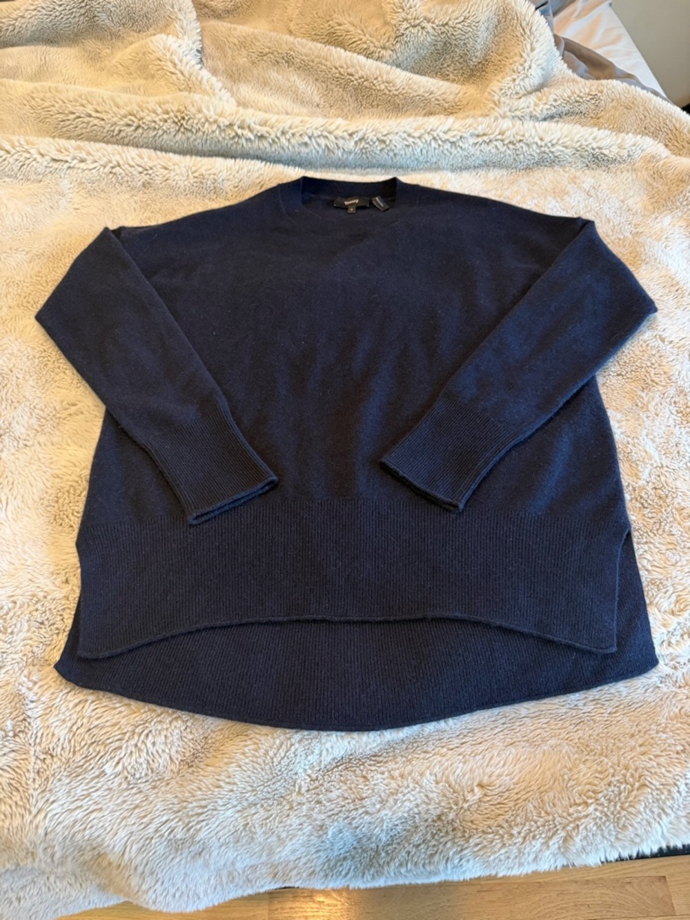 Women’s Navy Crewneck Sweater - Classic Knit